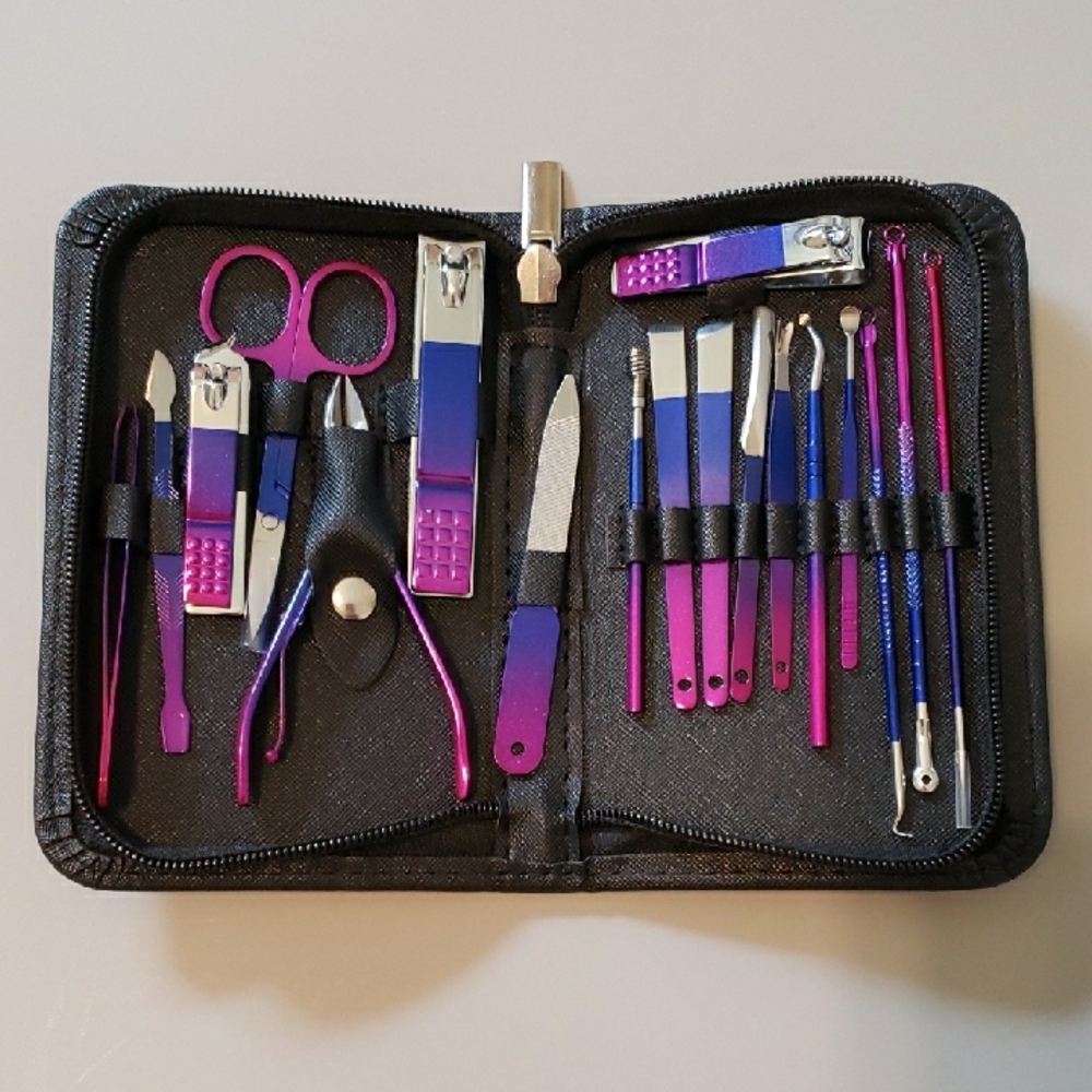 Purple and Blue Manicure Set